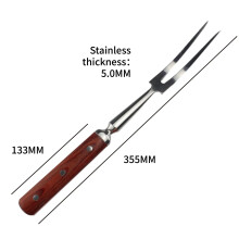 (05) Meat Fork Stainless Steel Meat Carving Fork with Long Handle Sharp Prong Grill Fork Serving Fork for Chicken Turkey Beef JT566