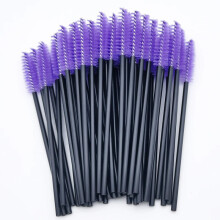 (50 pcs purple) LTWEGO Disposable Eyelashes Brushes Eyelashes Extension Tools Eyebrow Brush Mascara Wands Applicator Spoolers Eyelashes Cosmetic