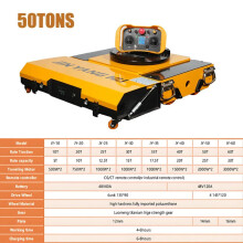 (50T, China Mainland) 10-60T Wireless Electric Remote Control Heavy Cargo Roller Dolly Moving Transport Trolley for Machinery Workshop Construction
