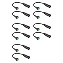 10Pack XLR Male to 3 Pin Terminal Solderless Screw Converter Cable for Studio Microphone,Speakers,Live Recording