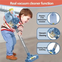 Kids Vacuum Cleaner Toy Electric Realistic Pretend Housekeeping Cleaning Set for Toddlers Educational Gift