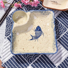 2pcs Sushi Plates, Japanese Ceramic Dumpling Plates, Paired with Vinegar Plates, Used for Trays of Sushi, Snacks