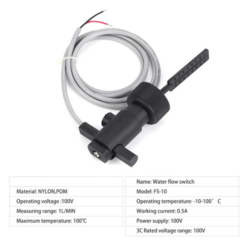 2X Water Flow  FS-10 100V High Precision Level Sensor Adjustable Water Level Control Float Level