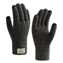 (Heather Gray) Thicken Warm Knitted Gloves Windproof Cold Warming Gloves for Boys Girls