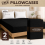 Imperial Rooms (2X Double, Black) 40cm Deep Stripe Fitted Sheet with Free Pillowcases | Extra Deep Stretchable Hotel Quality Fitted Bed Sheets in 2 Pack 1