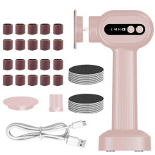 (Pink) Cordless Electric Foot Grinder 2 in 1 Electric Foot File Grinder for All Skin Types