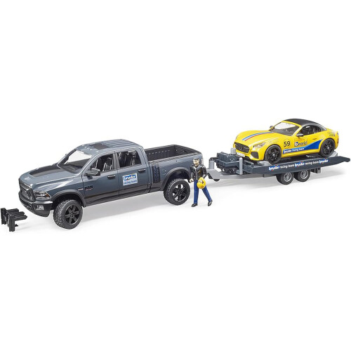 Bruder Ram 2500 Power Wagon and Bruder Roadster Racing Team