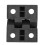 3Pcs 63mm x 50mm Cabinet Plastic Hinge Door Hinges Hinge Black 6