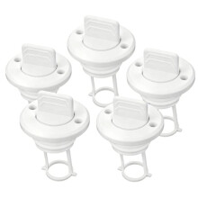 4pcs White Twist-Lock Marine Drain Plug - Universal 40-43mm Drain Plug, Suitable for Inflatable Boats, Kayaks, Yachts