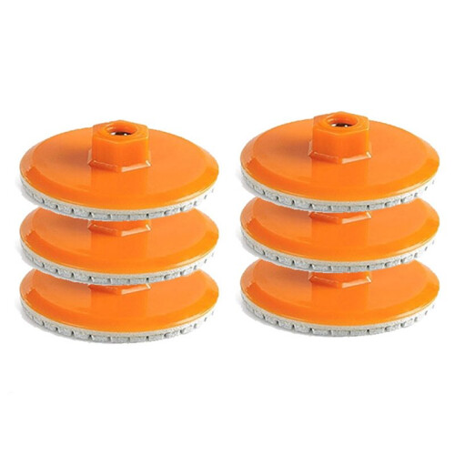 6 Peças de Almofada de Polimento M10 de 80mm 3 Polegadas 150 Almofadas de Polimento para Moagem e Polimento de Pedra de Mármore