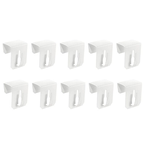 10pcs Universal Window Hook Clips White, for Fairy Lights, Curtains, DecorHook Clips