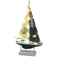 Houten Zeilboot Model Nautisch Ornament, Mediterrane Strand-Thema Zeilboot Figurine, een Geschenk Dat Symbool Staat voor Vlot Zeilen