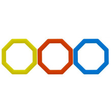 3Pcs Agility Rings for Sports & Fitness Step Training, Non-Slip Speed Training Rings for Basketball Soccer Street Dance
