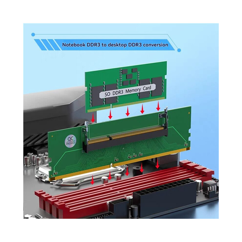 Laptop Ddr3 Ram To So Ddr3 Desktop Adapter Card Ddr3 Ram Riser Tester Ddr3 Memory Card Converter 6031029258763