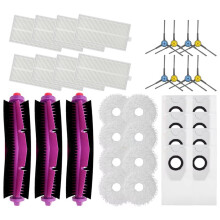 For Midea V12 Vacuum Cleaner Main Side Brushes HEPA Filters Mops Dust Bags Replacement Spare Parts Accessories(35pcs)