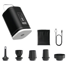 Pompe à Air Portable Rechargeable par USB 2400mAh, Gonfleur et Dégonfleur pour Matelas de Camping, Flotteur de Piscine, Pompe Électrique