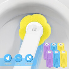 48-Pack Disposable Toilet Brush Refills, Sponge and Nonfor Bathroom Brushes Efficient Toilet Bowl Cleaning
