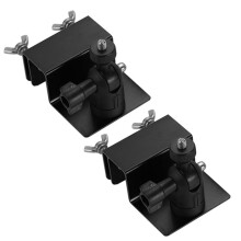 2-Pack Adjustable Gutter Mounts for Solar Panels & Security Cameras, Aluminum Alloy