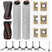 15PCS Vacuum Main Brush Roller Brush Side Brush Dust Bag Set for Omni E28 / E25 Vacuum Cleaner Replacement Parts
