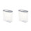 2pcs 3D Printer PLA Filament Drying Box 1KG Material Tray Double Layer Sealing 4L Moisture Proof Storage Container Black 1