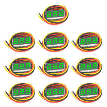 0.28 Inch Micro LED Digital Voltmeter 0-100V Car Auto Motorcycle Voltage Tester Meter Detector Green LED 10pcs