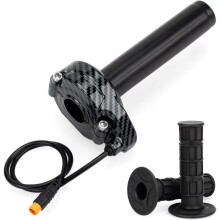 Ebike Full Twist Throttle 3 Pin Waterproof Throttle Grip Kit 12V-72V Quick Twist Throttle for Lectric XP4 MacFox X1