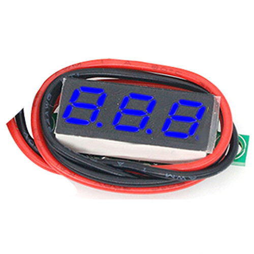 Medidor de Voltagem Digital  LED 0,28 Polegadas  0-100V Testador de Voltagem para Carro Moto Detector LED Azul 10 Peças 1
