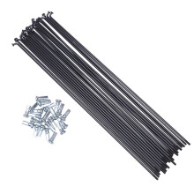 282mm 12 Gauge Bicycle Spokes 45 High Carbon Steel Black Universal Bike Wheel Spokes Heavy Duty High Tensile Spokes