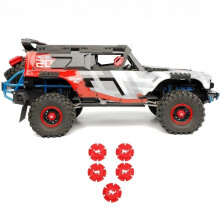 Red Wheel Hub Center Covers for 1/8 Mjx H8p Rc Crawler Car R410wr Exterior Upgrade Modification Accessory Parts