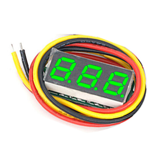 0,28 Inch Micro-Type LED Digitale Voltmeter  0-100V Auto Motorfiets Spanning Tester Meter Detector Groene LED 5 Stuks 2