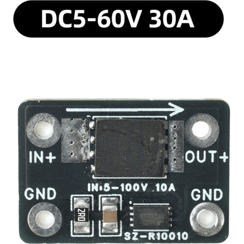 DC5-100V Wide Voltage Ideal Diode Module 25A/30A High Current Solar Anti-Backflow Protection Board 30A 2