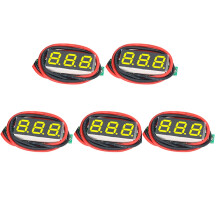 0.28 Inch Micro LED Digital Voltmeter 0-100V Car Auto Motorcycle Voltage Tester Meter Detector Yellow LED 5pcs