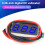Medidor de Voltagem Digital  LED 0,28 Polegadas  0-100V Testador de Voltagem para Carro Moto Detector LED Azul 5 Peças 3