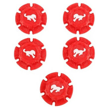 Red Wheel Hub Center Covers for 1/8 Mjx H8p Rc Crawler Car R410wr Exterior Upgrade Modification Accessory Parts