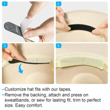 60 Pcs Hat Size Reducer, Hat Sizer Reducer Insert, Make Smaller Sweatband, Self Adhesive Resizer Foam Tape for Hat Cap