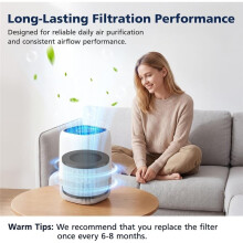 MK01 MK06 DH-JH12 HEPA Filter Replacement for VOOPNU DH-JH12, for ToLife TZ-K1/FreAire 6391RGB MK01 MK06 Air Purifier