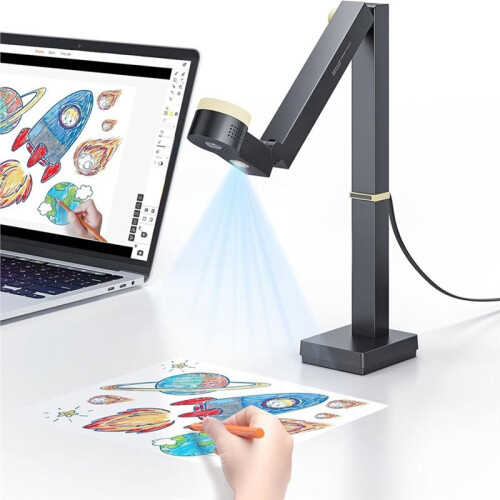 Fancy S Pro 12MP USB Document Camera 4K Webcam con Microfono e Luce LED per Streaming Live, Conferenze Web 2