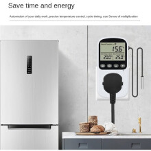 Tomada de Controlador de Temperatura Termostato Digital com Sensor de Temporizador Prova de Saída de Aquecimento Resfriamento Interruptor 16A Plugue
