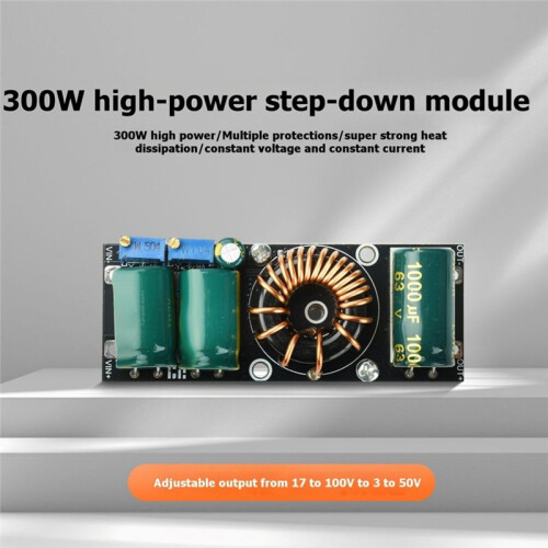 17-100V to 3-50V Down Buck Module 300W 20A High Power Down Buck Module Adjustable Step Down Power Supply Module 1