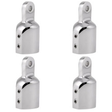 4 Stück Schwerlast-Marine-Augenrohr-Endkappen Aus Edelstahl Bimini-Top-Befestigungshardware 25 mm Außenrohr-Augen-Ende
