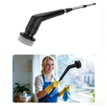 Electric Scrubber Cordless Cleaning Tool with Brush Heads & Extension Handle for Bathroom Tile Car