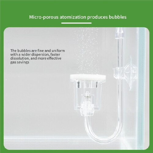 Aquarium CO2 Diffuser Acrylic Transparent Fine Water Tank CO2 Anti Reverse Diffusion Atomizer Water Injection Atomizer L 2