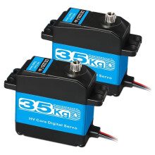 2-Pack RC Servo 35KG Stuurservo 7.4V Digitale Motor Tandwiel Hoge Koppel Waterdicht voor DIY Robotica RC Auto'S