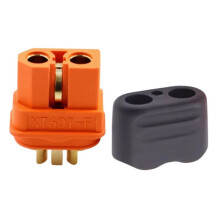 XT60I-F (50pcs) Female Waterproof Copper Plated with Silver Plug XT60I with Signal Pin