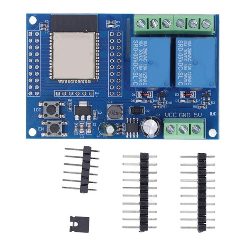 2 Channel 5V Relay Module ESP32 4M Flash Large Capacity Programmable Relay Board for Study and Development DC5-60V