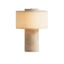 Portable Charging Table Lamp with LED Marble Ambient Desk Lights for Living Room Bedroom Study Bedside