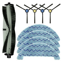 For ZACO A10 Robot Vacuum Cleaner Main Brush Side Brush Mop Cloths Replacement Spare Parts Accessories(9pcs)