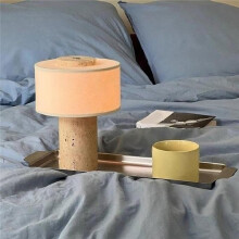 Portable Charging Table Lamp with LED Marble Ambient Desk Lights for Living Room Bedroom Study Bedside