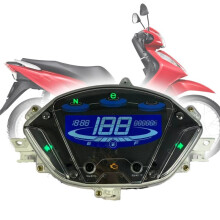 LED-Display Motorrad-Tachometer Kilometerzähler Moto Digitalinstrumenten-Panel Drehzahlmesser Armaturenbrett für  Biz 125