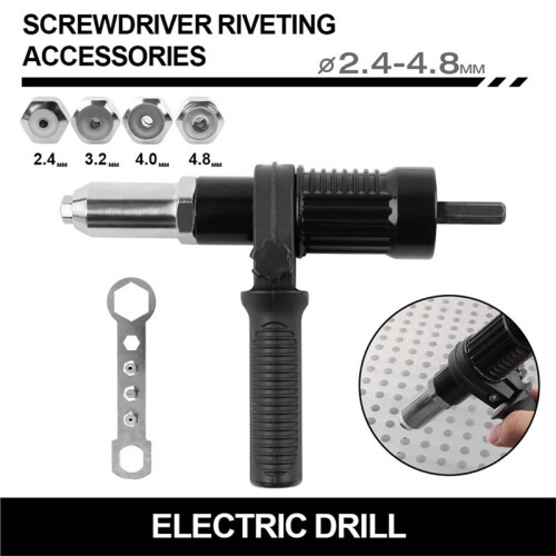 Electric Rivet Adapter, Conversion  for Cordless Riveting Tools,with Hex Shaft,for DIY Projects,Rivet Tool